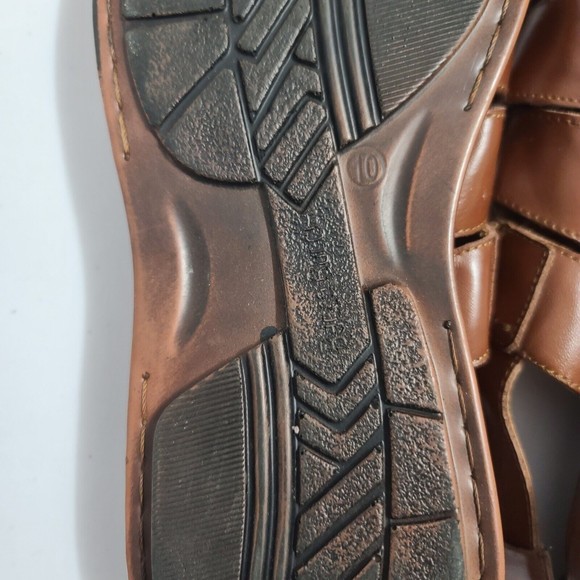 Bacca Bucci Sport Leather Slip On Sandals Men\'s Size 10
